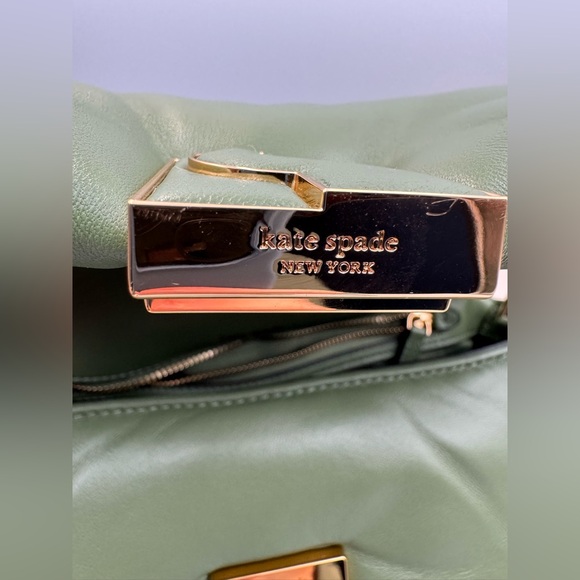 Kate Spade Dakota Olive Puffy Shoulder/Crossbody Bag with Gold Accents - Picture 6 of 13